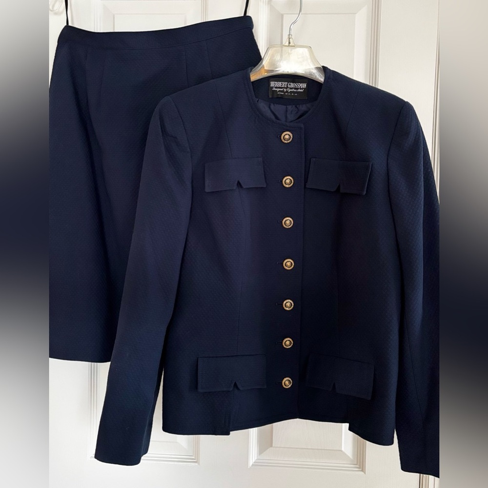 NWOT HERBERT GROSSMAN 2PC NAVY SUIT